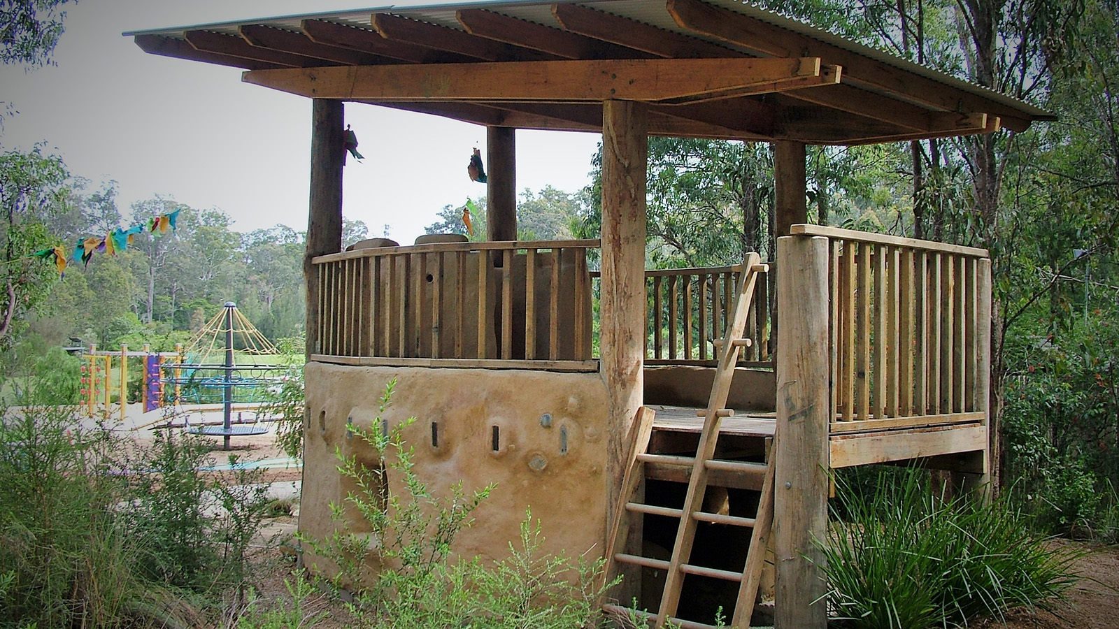 Image The mud brick fort at the Botanic Garden playspace